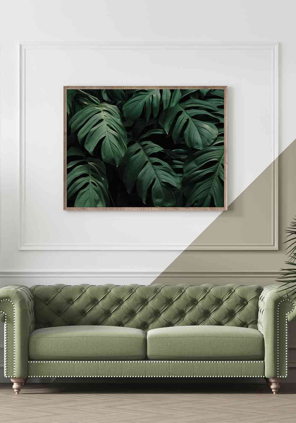 Feuilles de monstera plante intérieur Affiche Artcamia