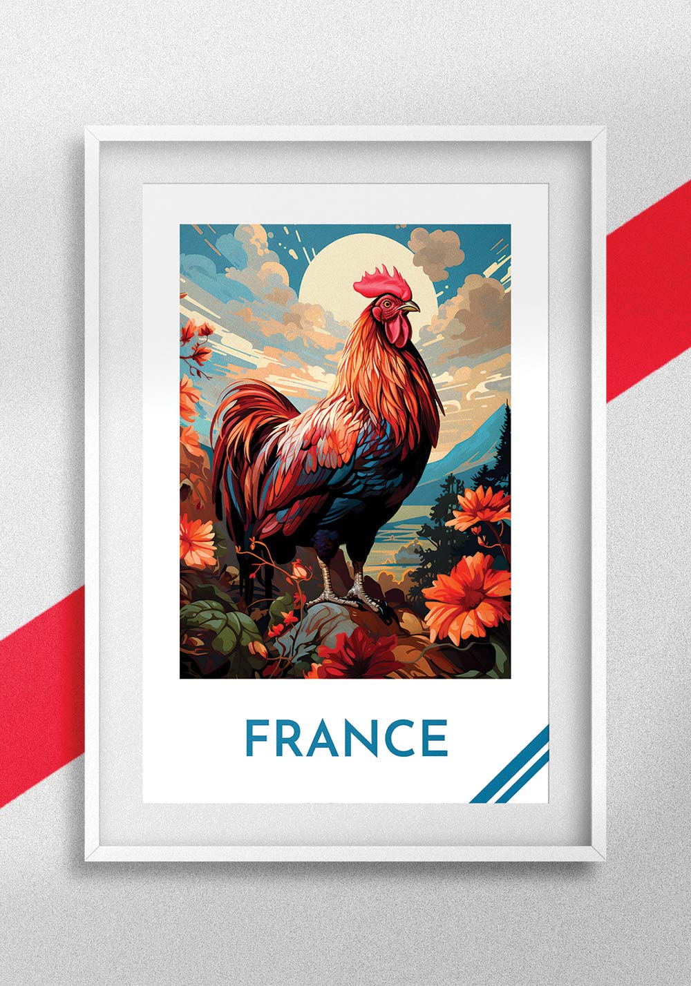 France Affiche coq Artcamia