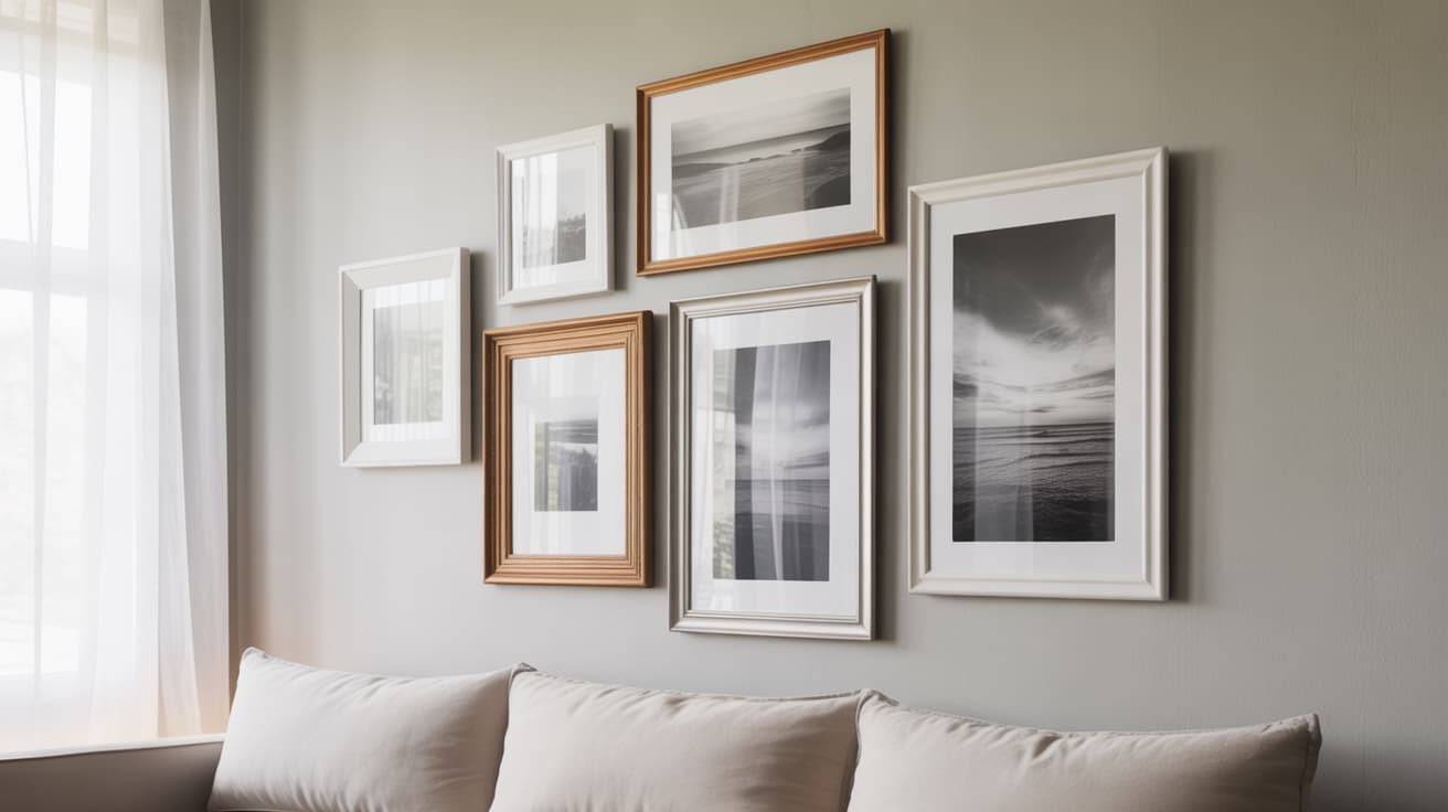 comment disposer des cadres photos sur un mur