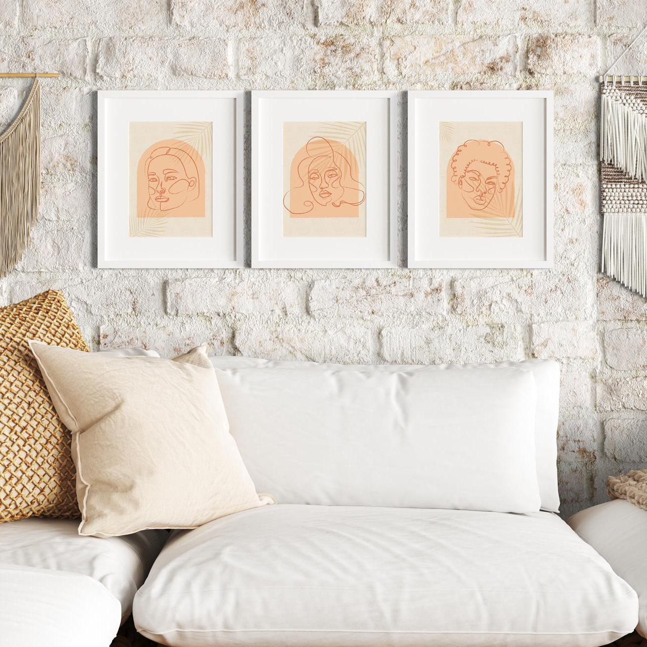 Lot de 3 posters visage femme