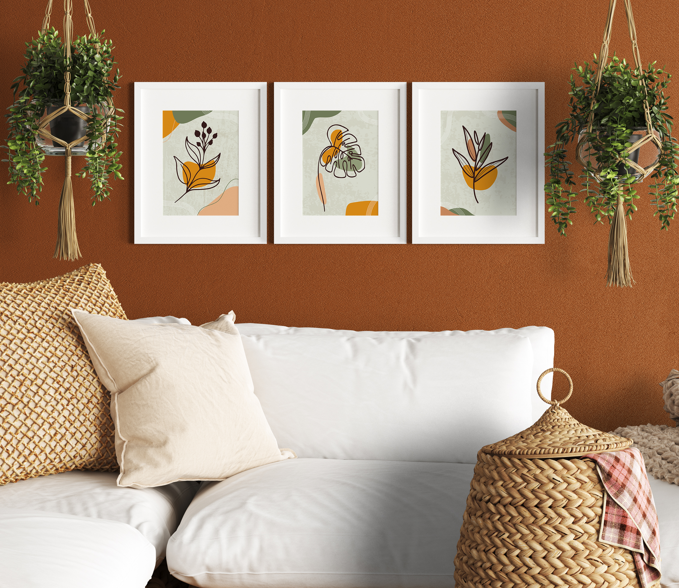 Trio d'affiches de plantes