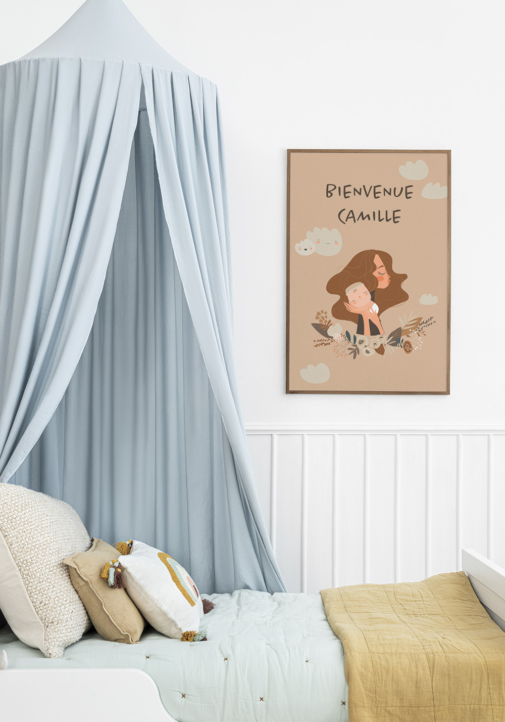 Naissance enfant Affiche personnalisée prénom Artcamia