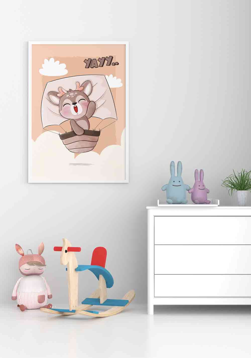 Personnage animaux pour enfants Affiche murale chambre Artcamia