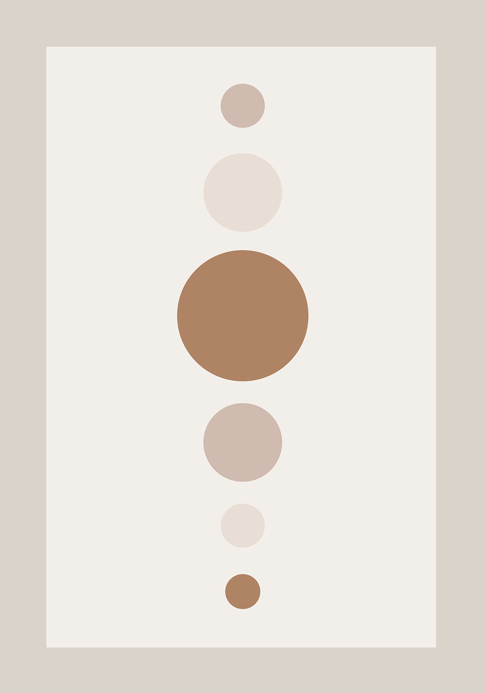 Affiche originale boho au style épuré. Phase lunaire, décoration murale bureau