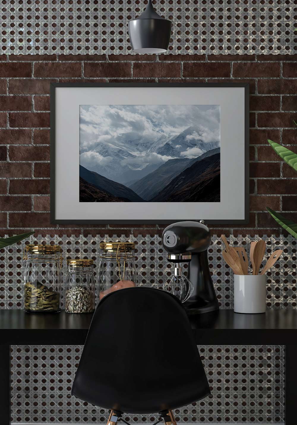 Photographie montagne neige Affiche hiver chambre