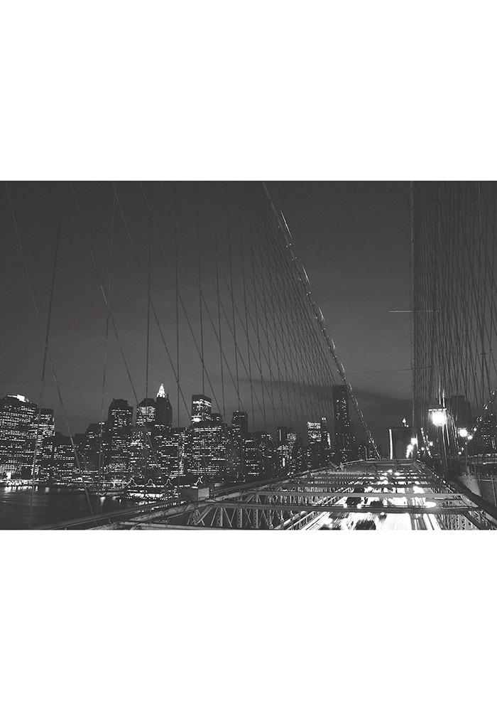 Poster XXL Pont de Brooklyn en noir et blanc