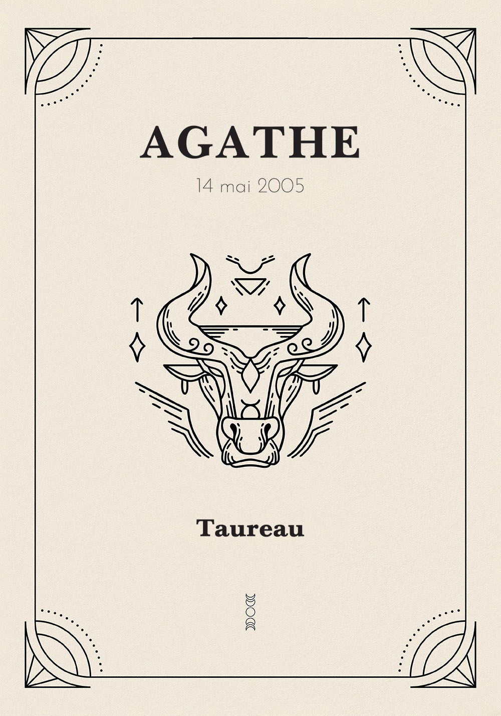 Poster astrologie Taureau
