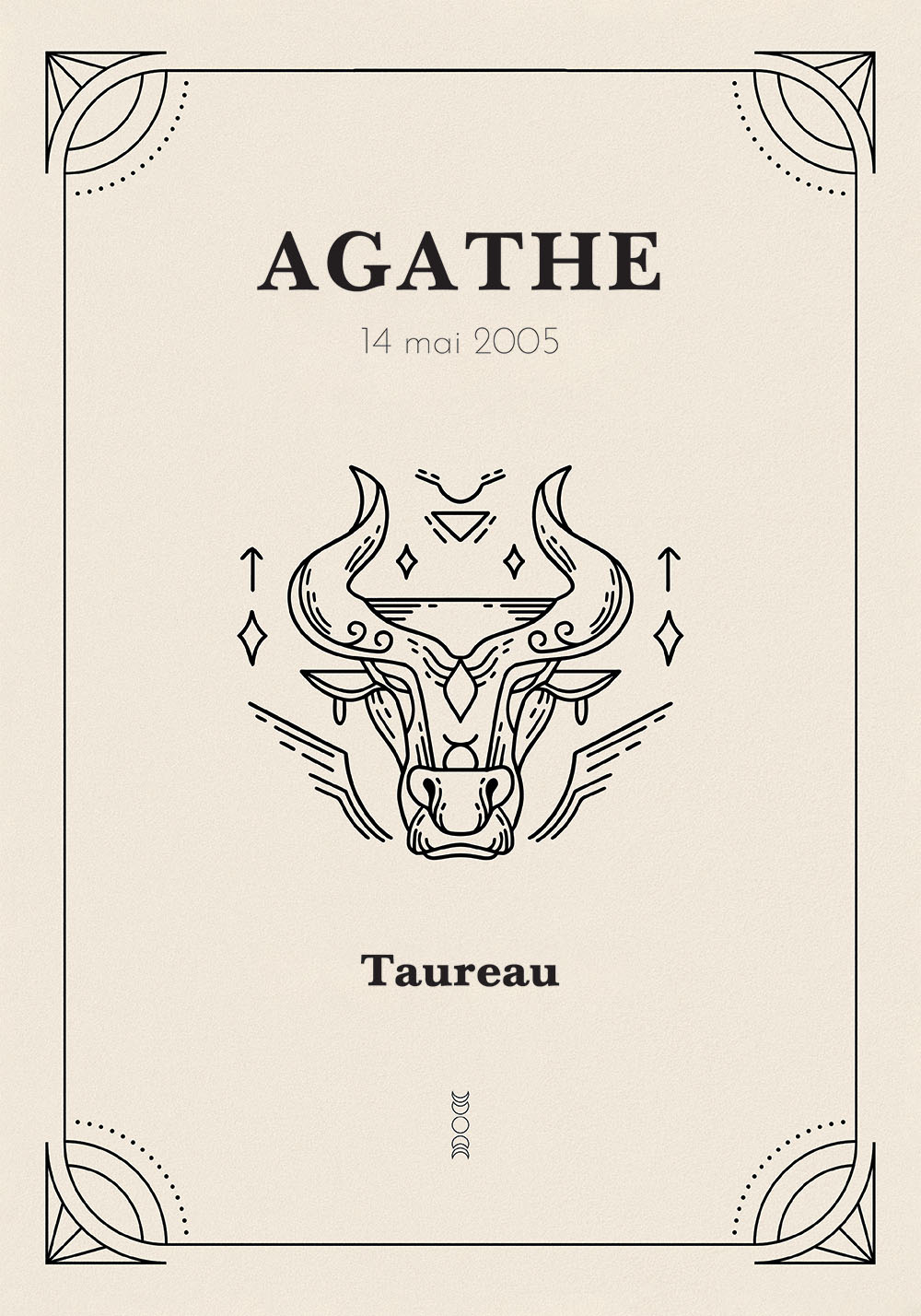 Poster astrologie taureau