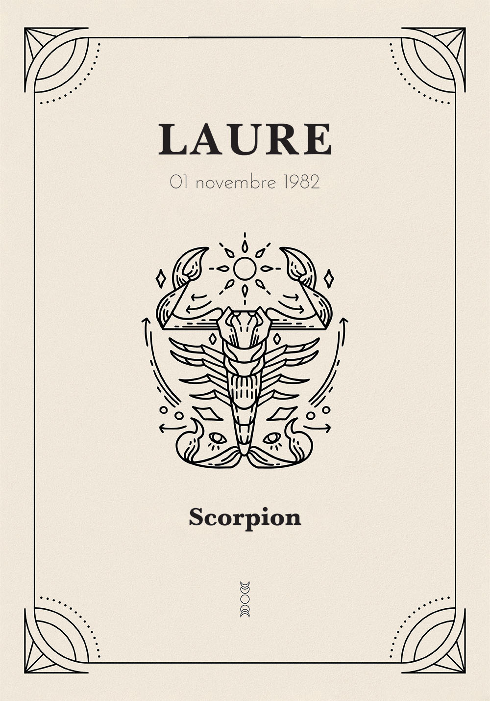 Poster astrologie scorpion