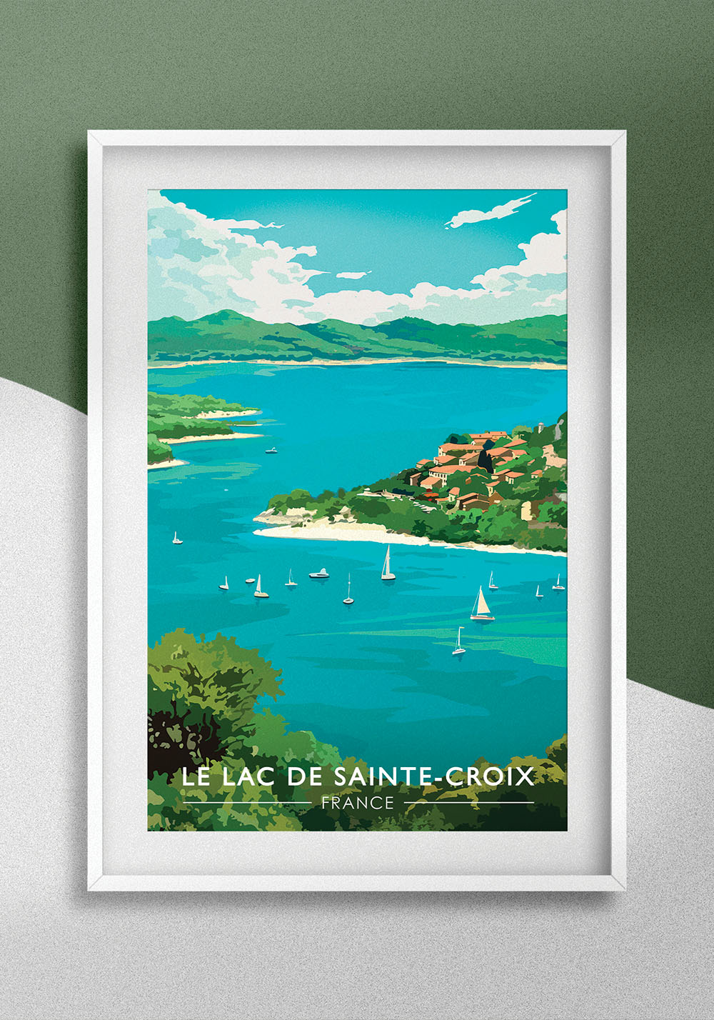 Poster Bauduen Lac de sainte-Croix Verdon