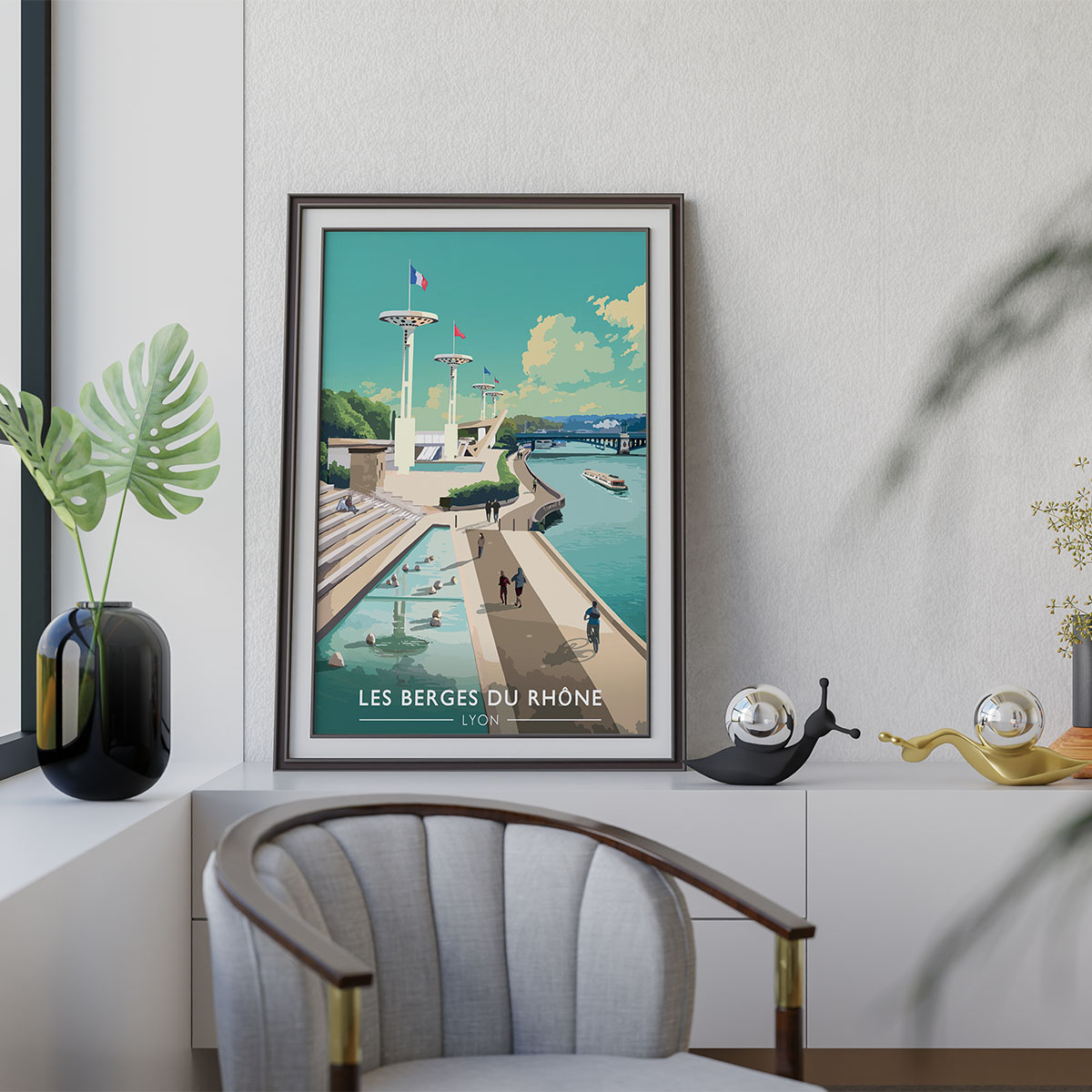 Poster berges du Rhône