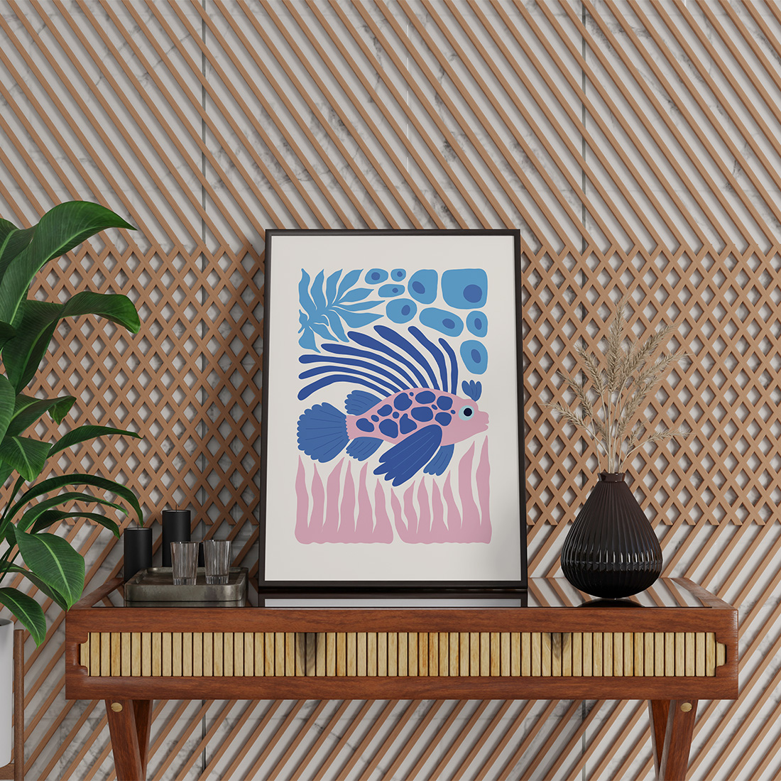 Poster bleu et rose Poster bleu et rose