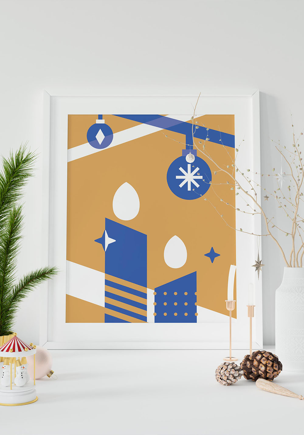 Poster bougie Noël