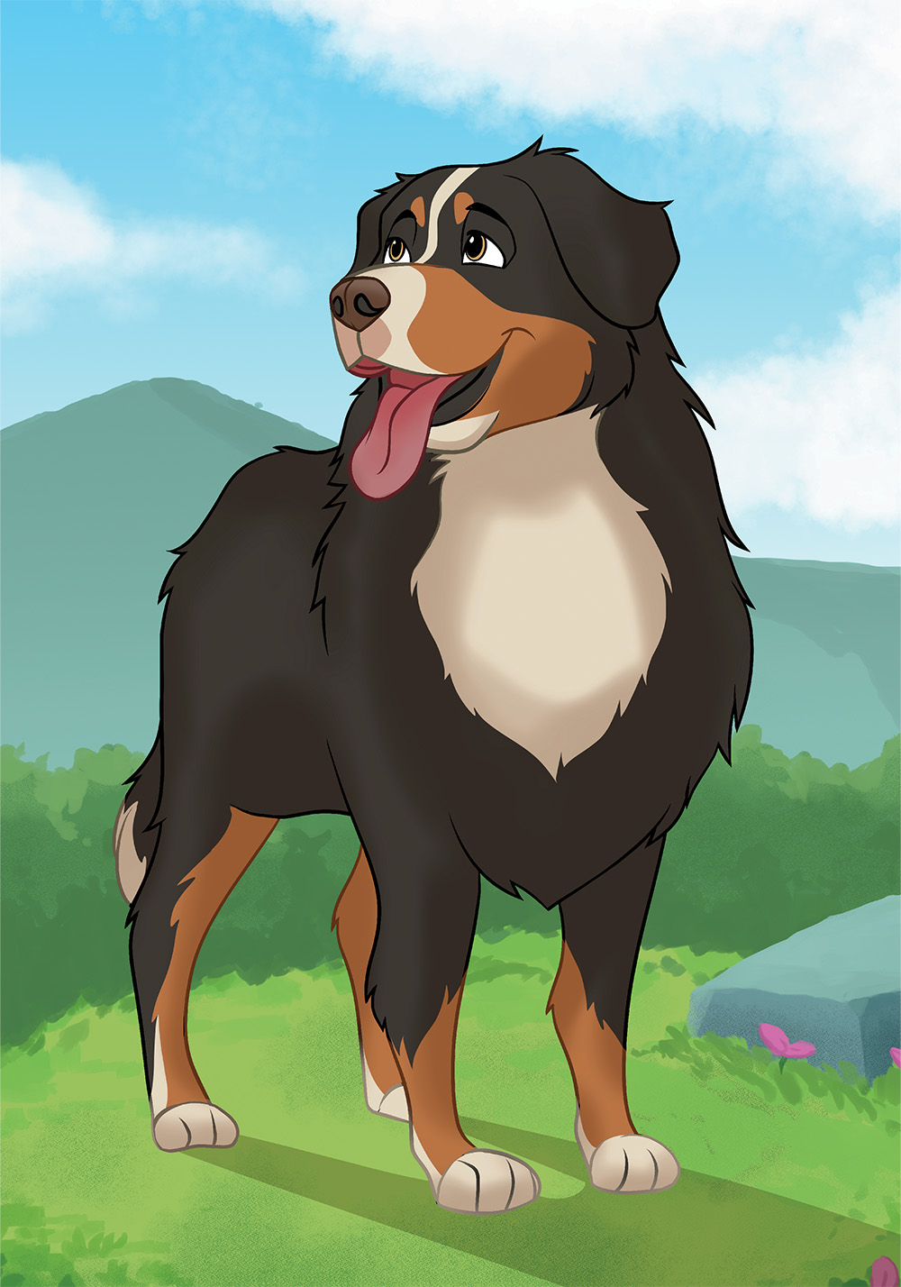 Poster chien enfant