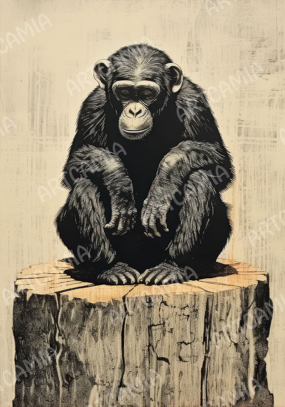 Poster chimpanzé