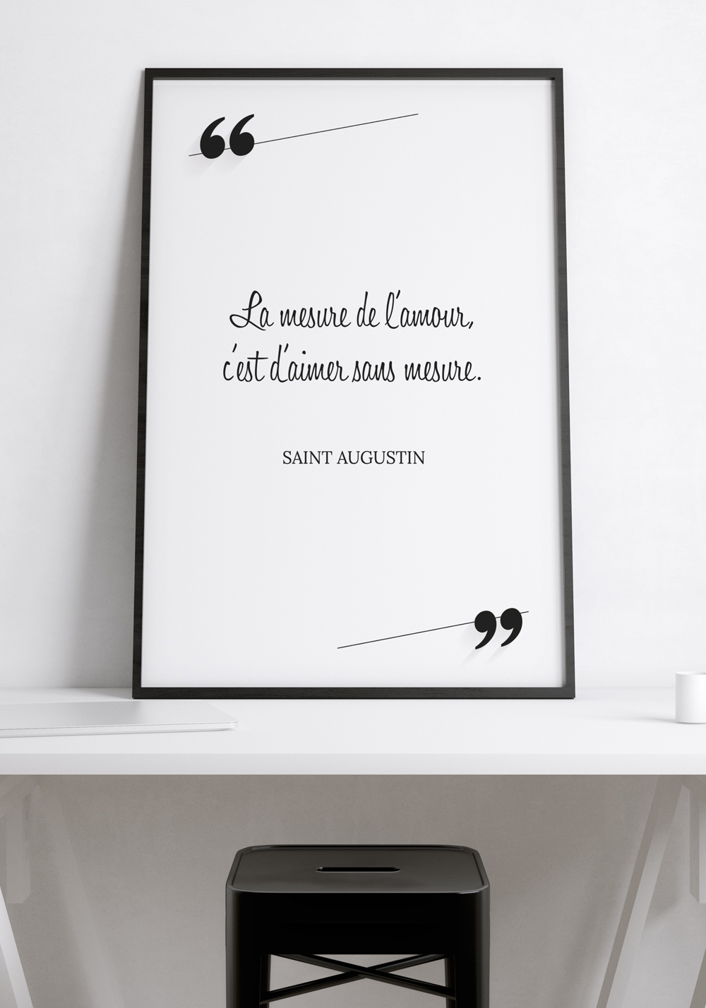 Affiche citation amour Décoration murale chambre - Artcamia