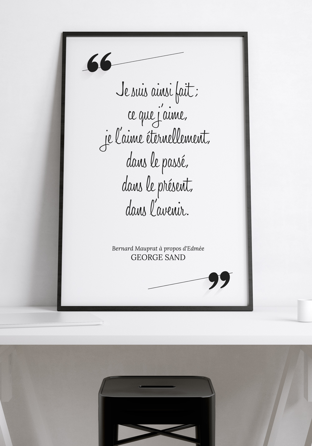 Poster citation amour george sand artcamia