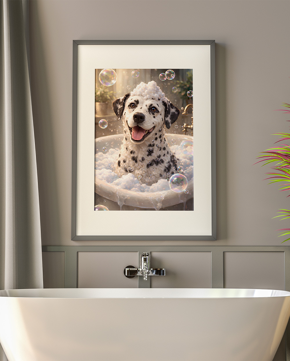 Poster dalmatien salle de bain