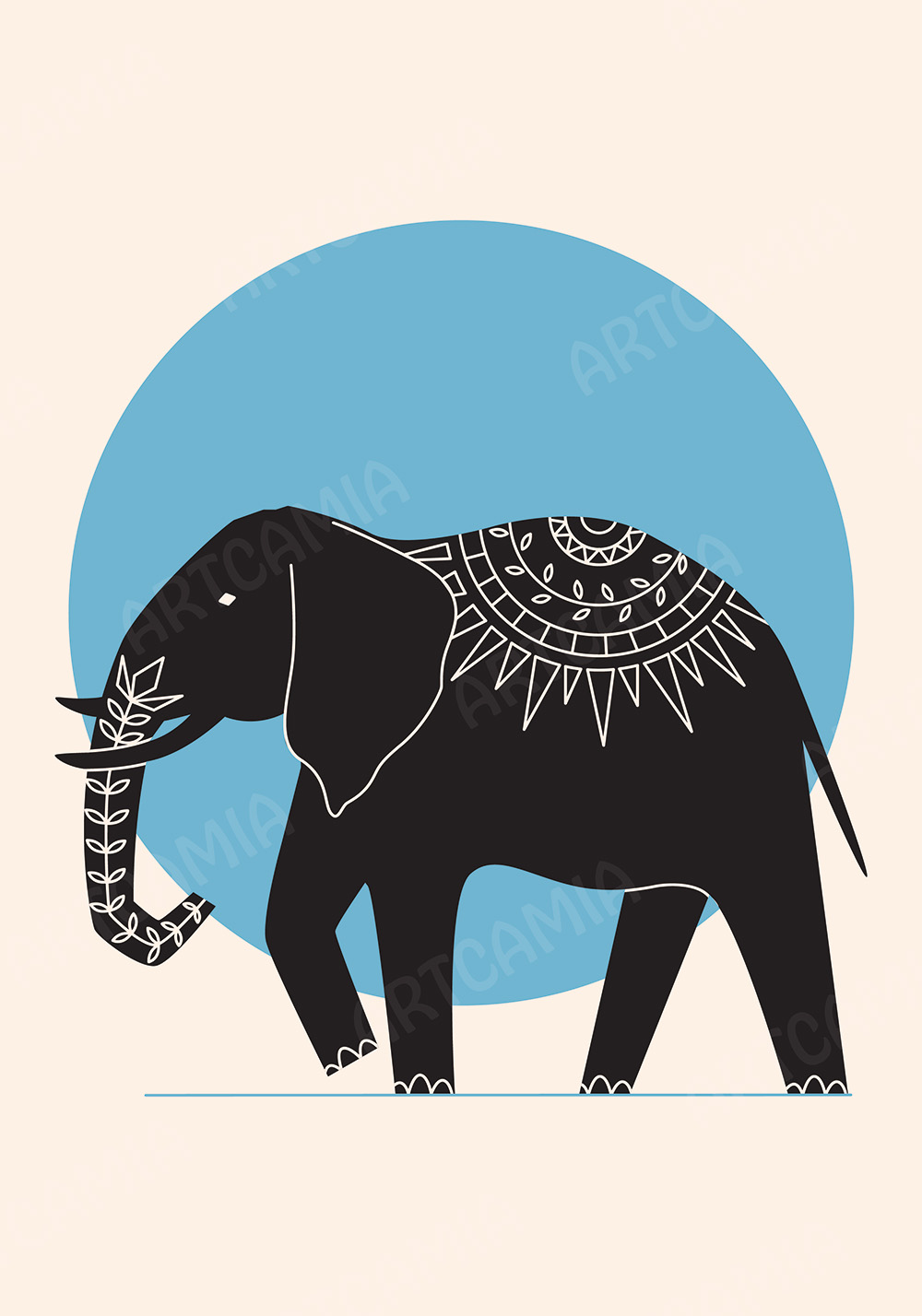 Poster éléphant minimaliste