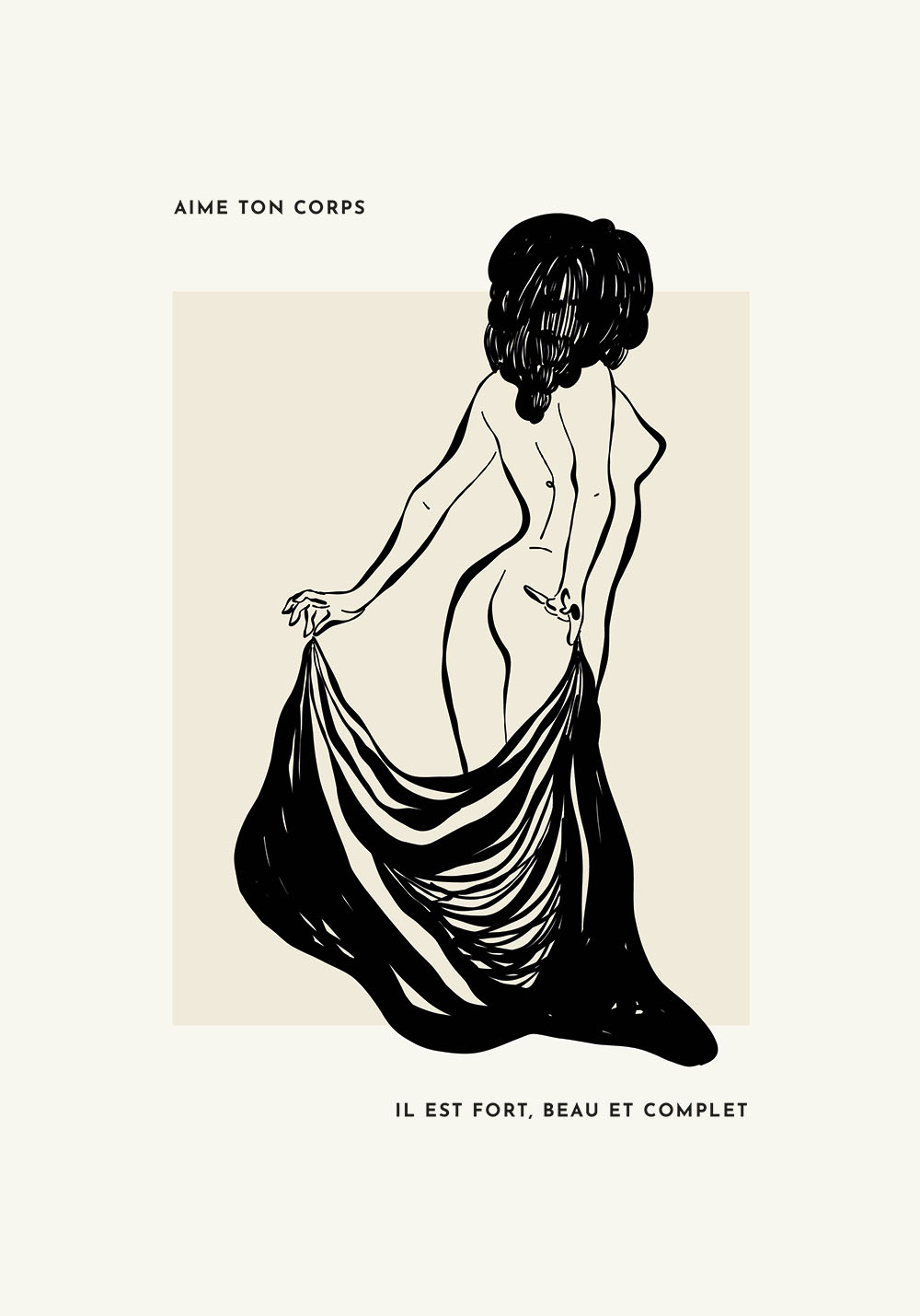 Poster femme sensuelle - Affiche Body Positive - Artcamia