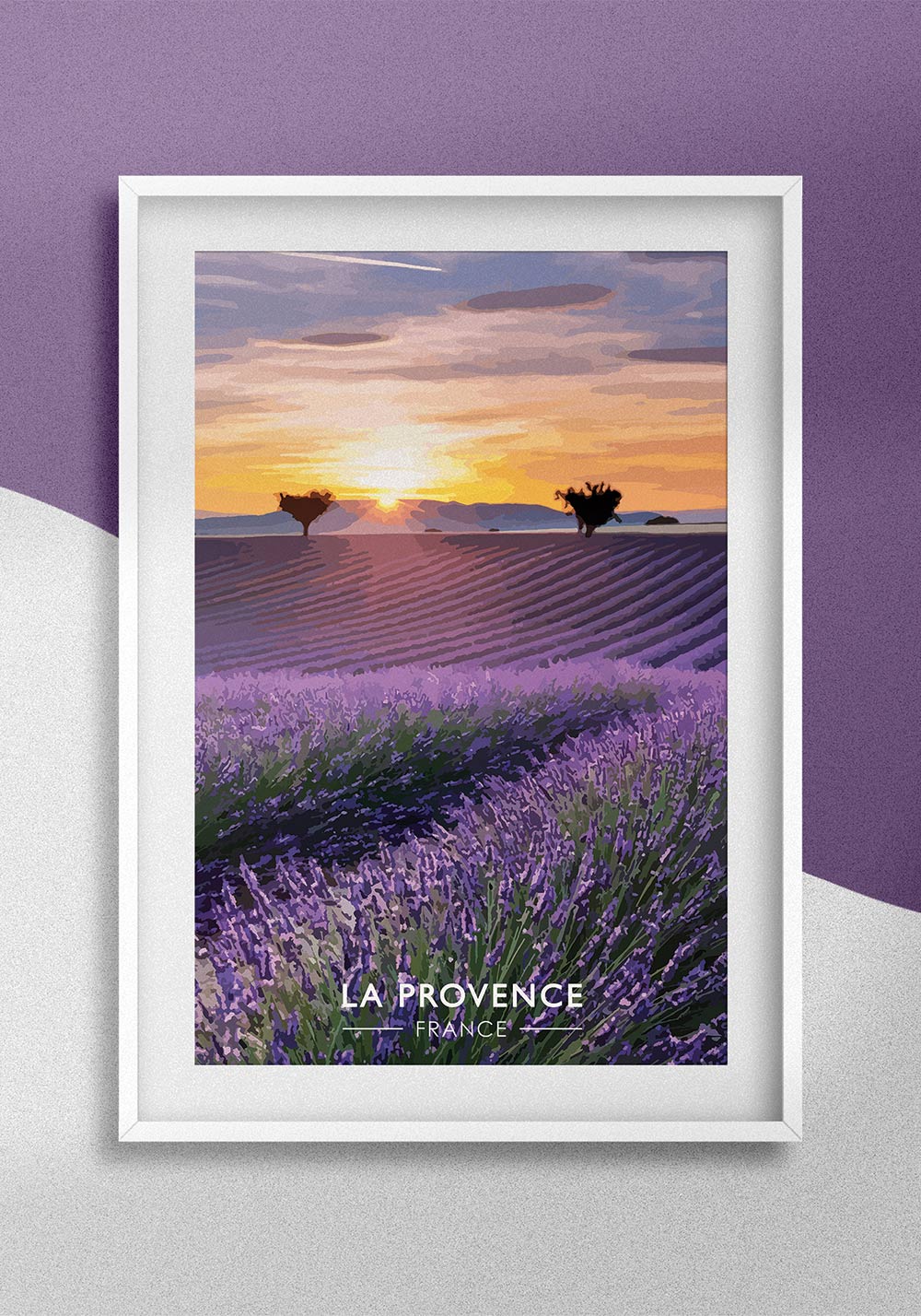 Poster la Provence lavandes plantes aromatiques Artcamia