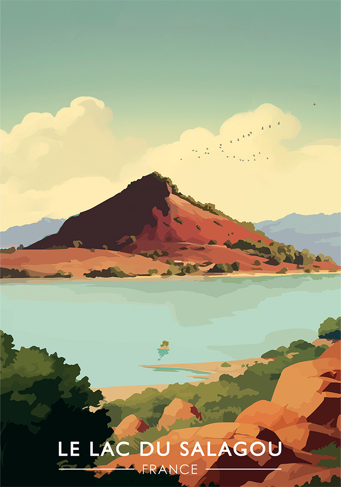Poster lac du Salagou