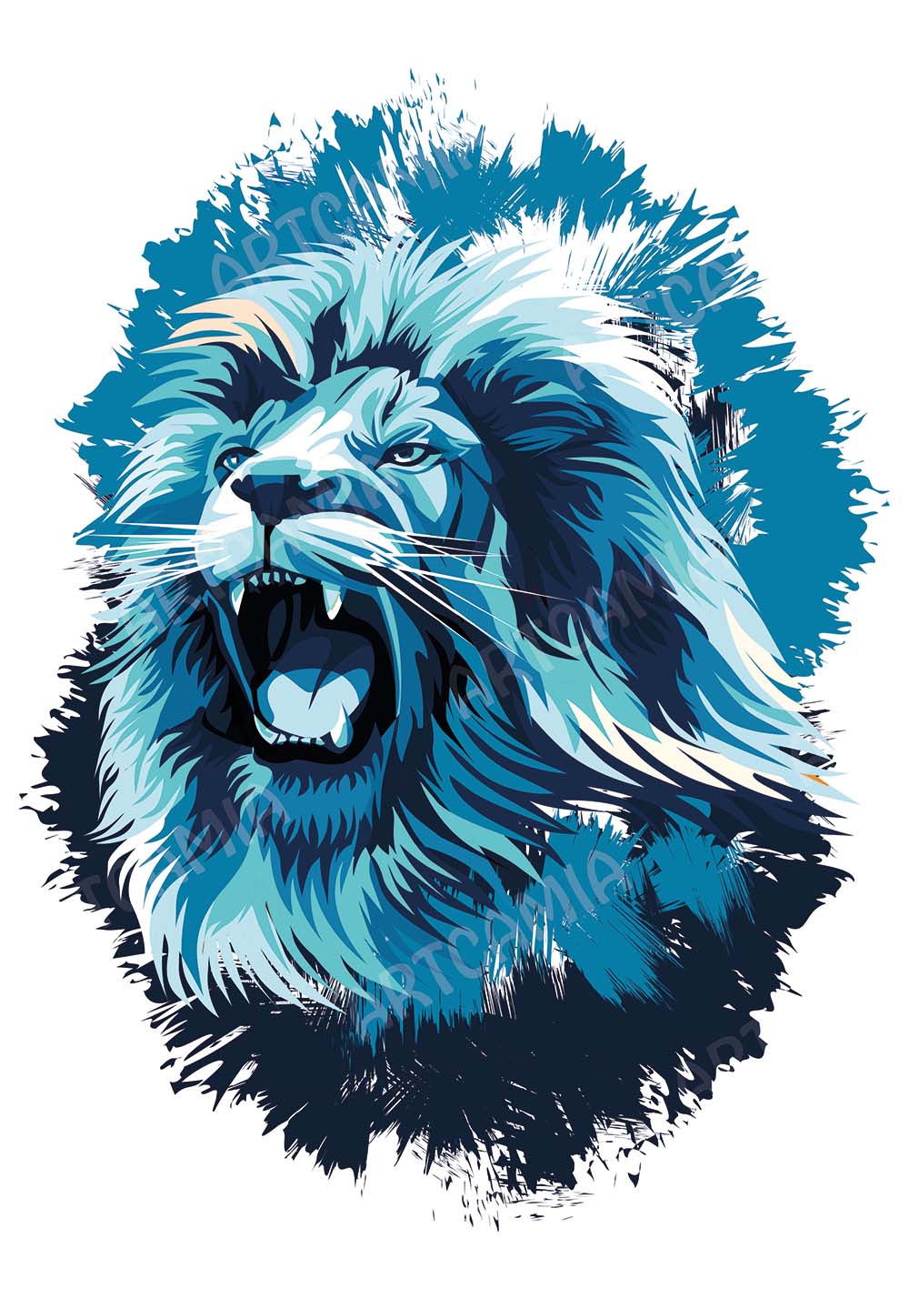Poster lion coloré