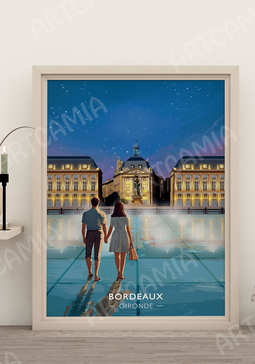 Poster miroir d'eau Bordeaux