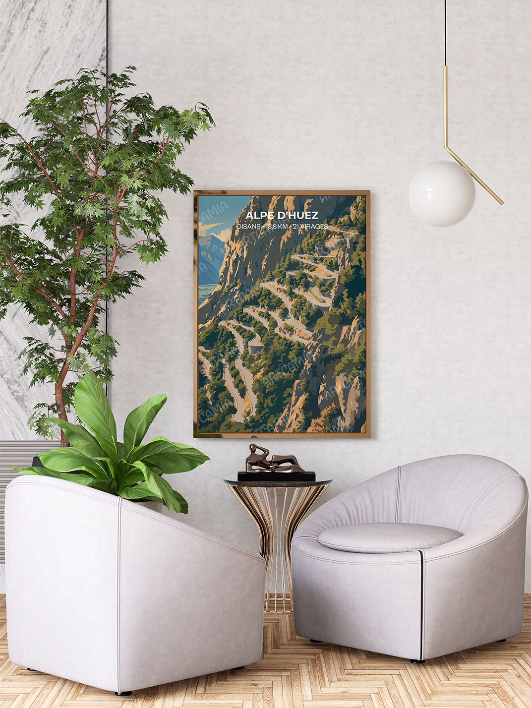 Poster vélo Alpes