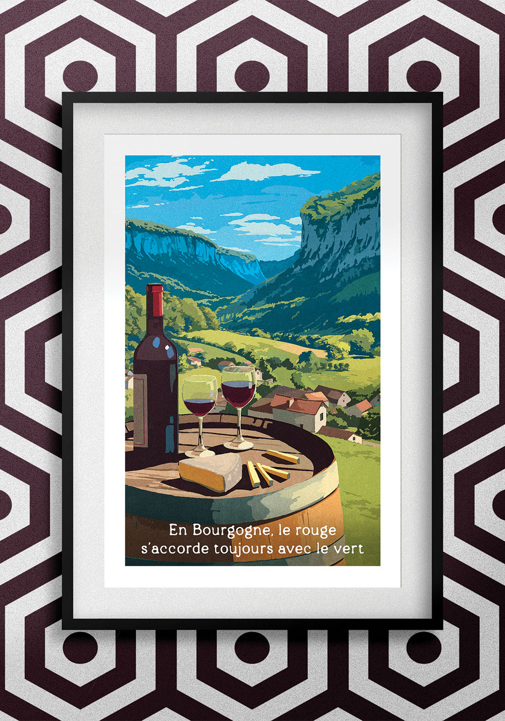 Poster vintage Bourgogne