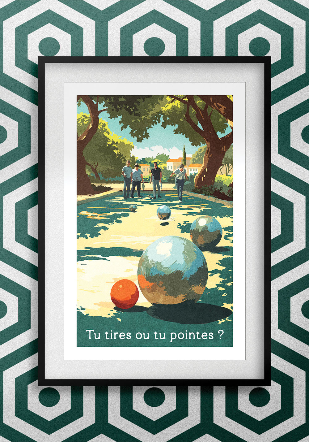 Poster vintage pétanque