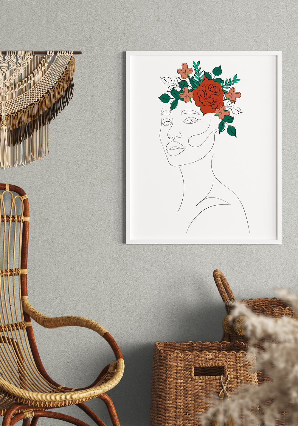 Art boho Affiche femme - Artcamia