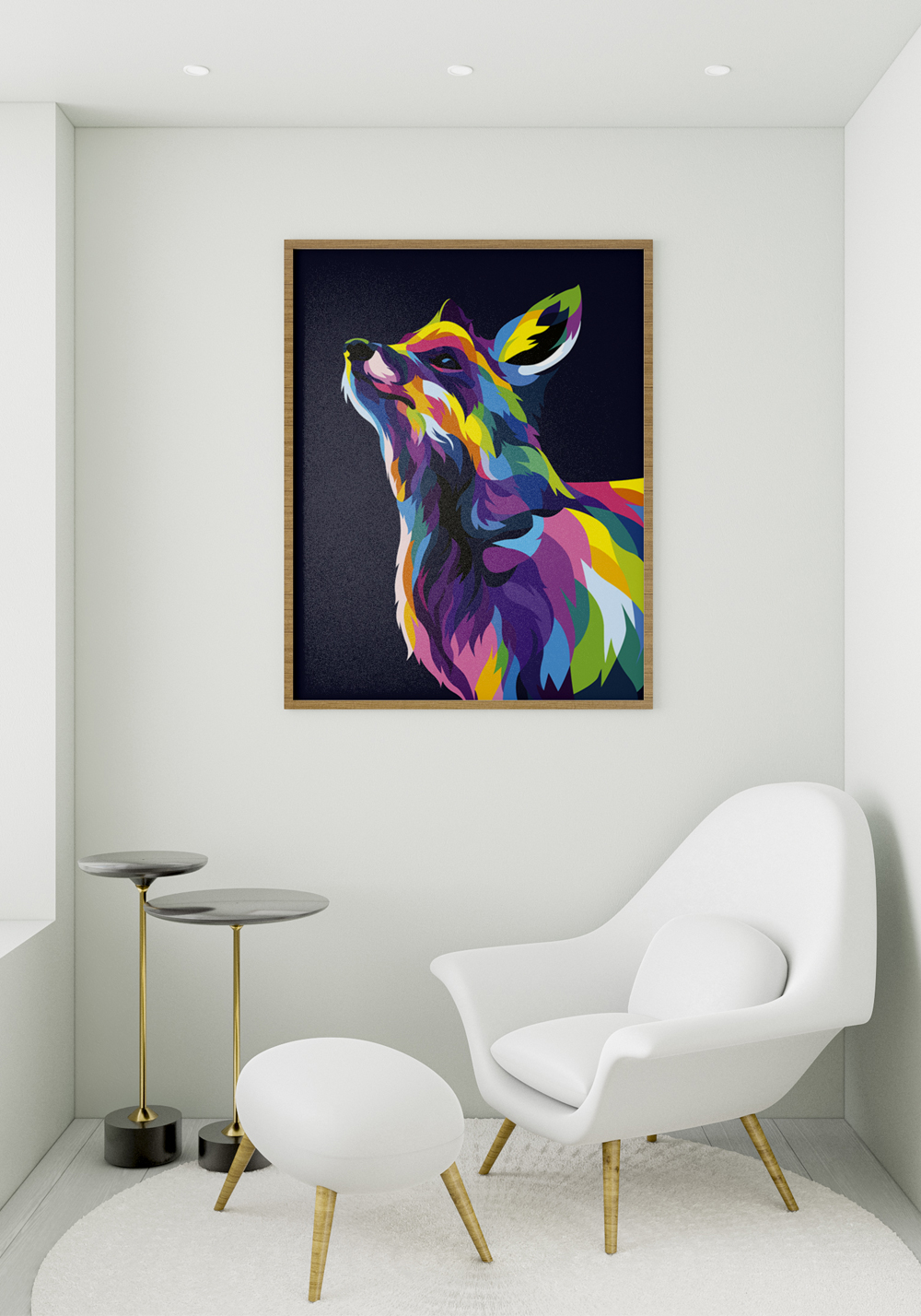 Renard Pop art Affiche chambre