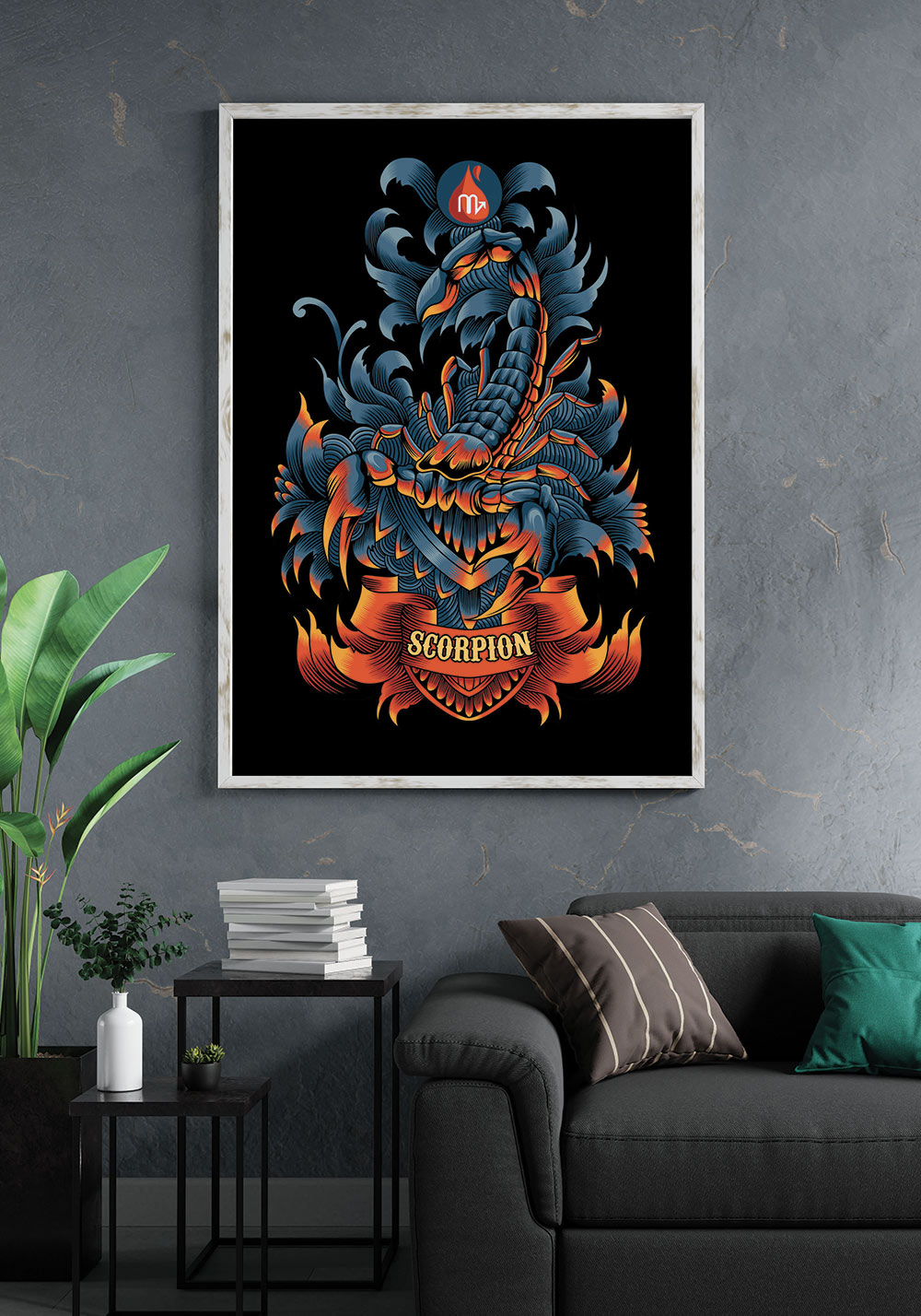 Scorpion signe astrologique Affiche