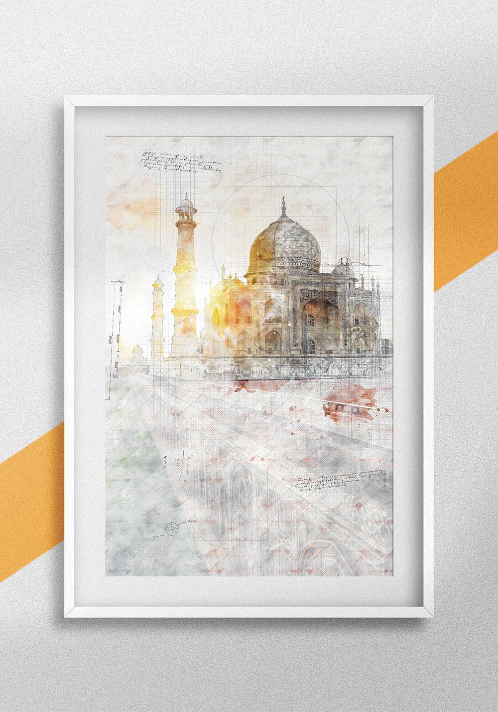 Taj Mahal tombeau Poster Inde chambre