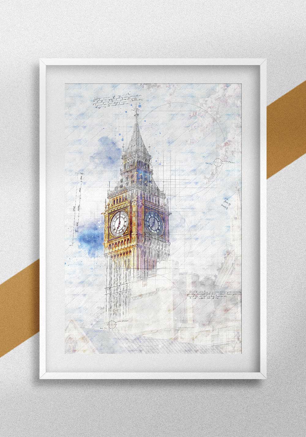 Tour de l'horloge Big Ben Affiche Artcamia