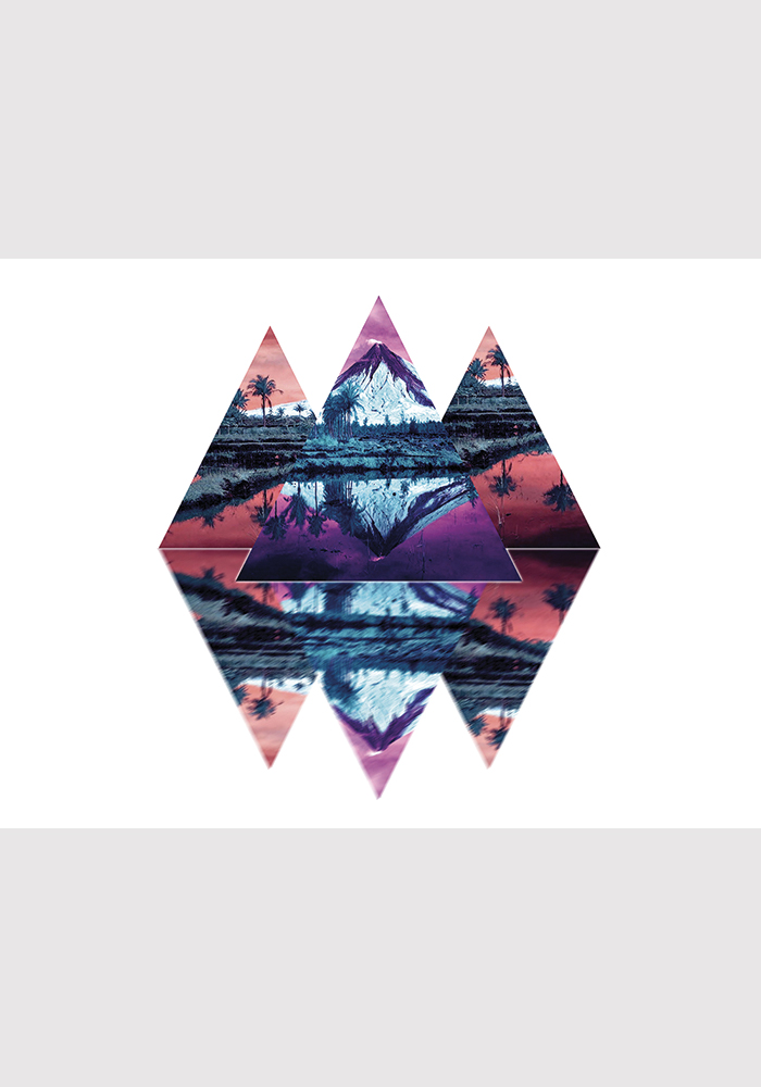Triangle montagne volcan paysage Affiche