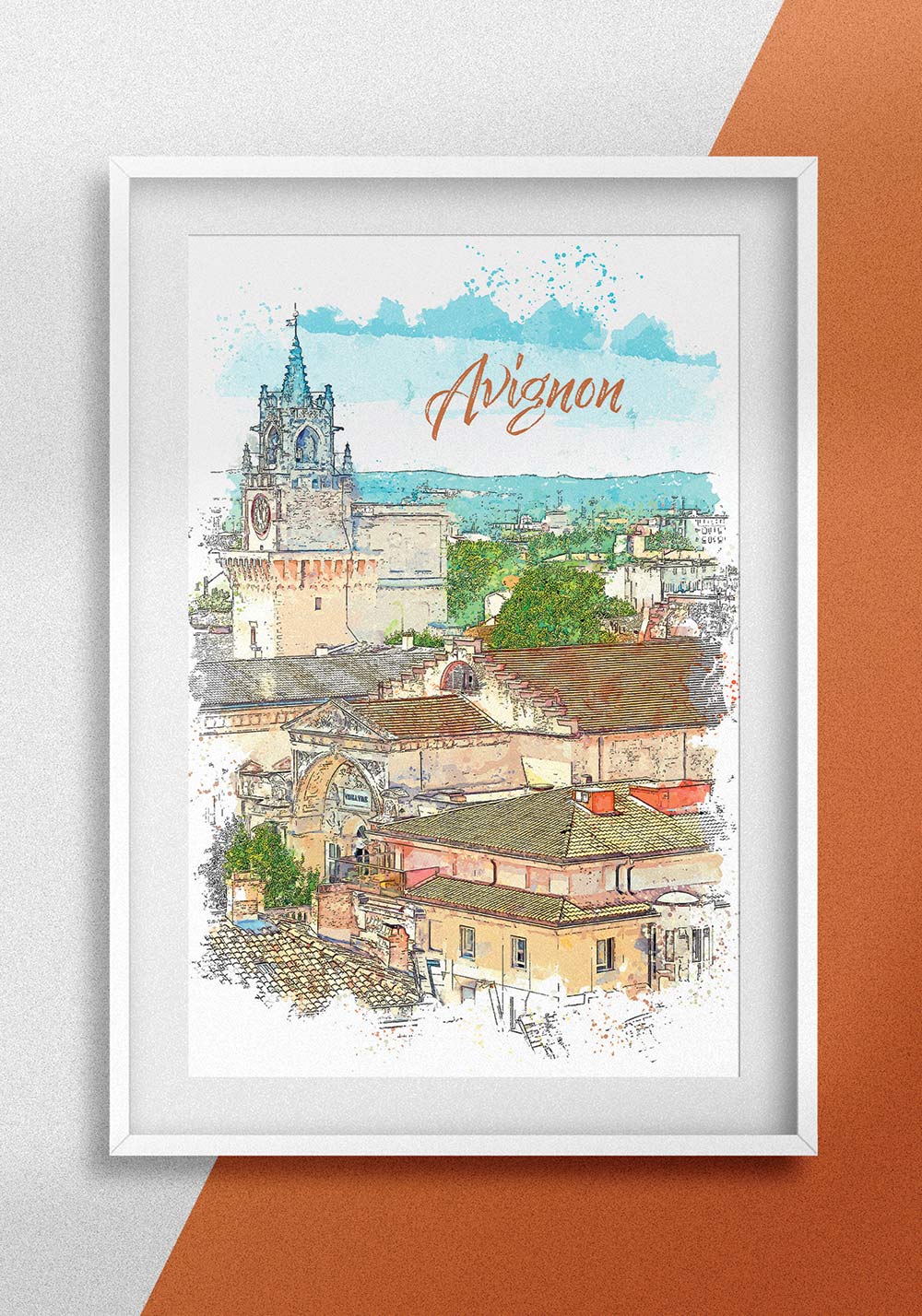 Affiche Avignon Provence Vaucluse Artcamia