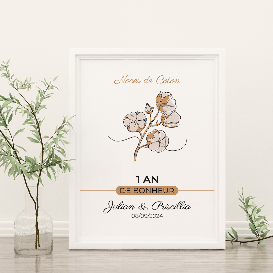 Affiche 1 an de mariage