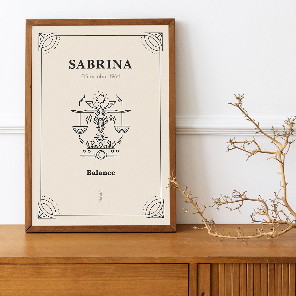 Affiche astrologie Balance