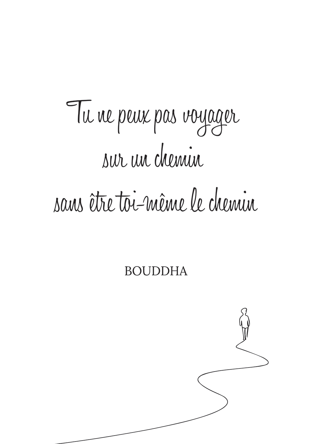 Affiche Bouddha citation