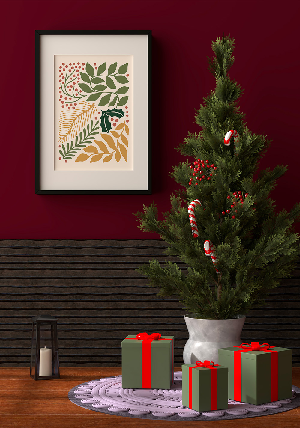 Affiche colorée Noël