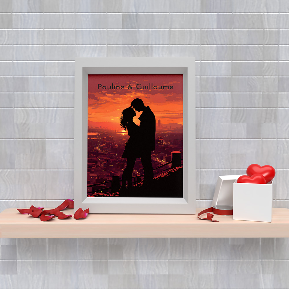 Affiche couple ville