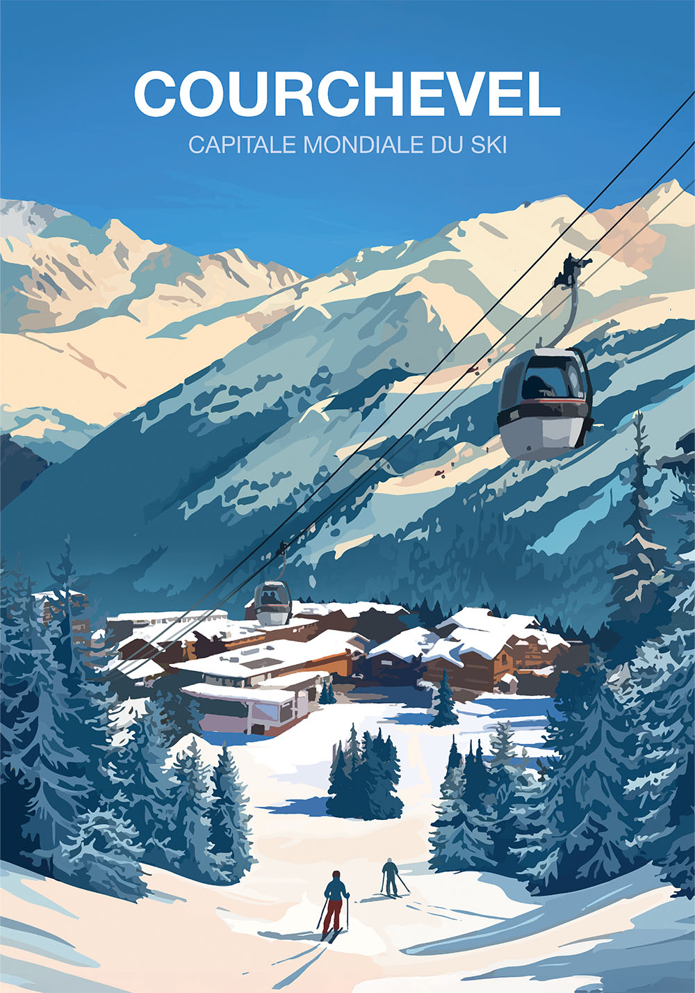 Affiche Courchevel – Poster Station de Ski
