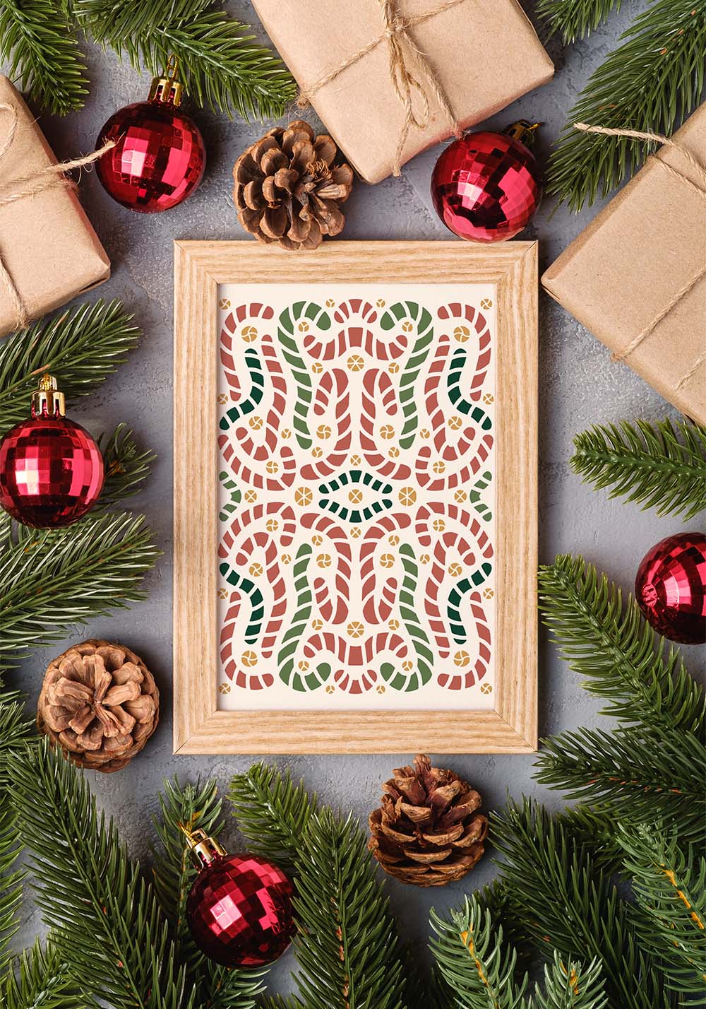 Affiche de bonbons de Noël