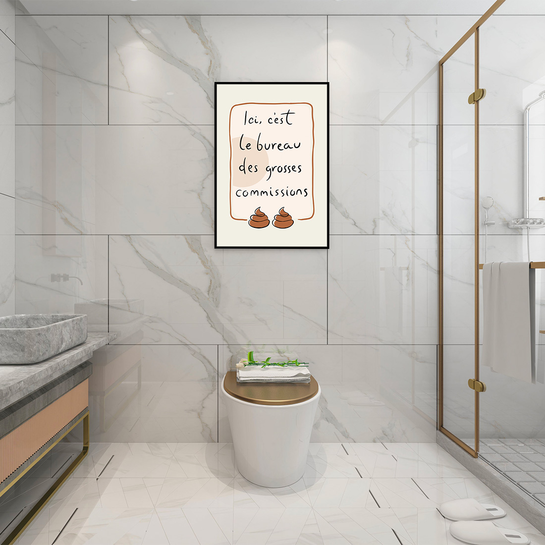 Affiche décoration WC