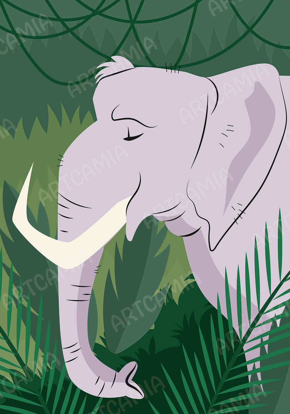 Affiche éléphant enfant