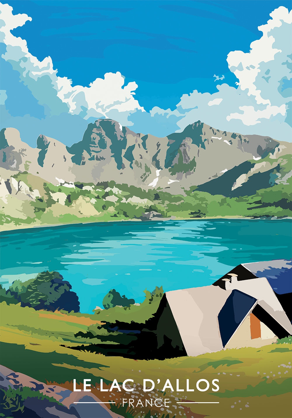Affiche lac d'Allos