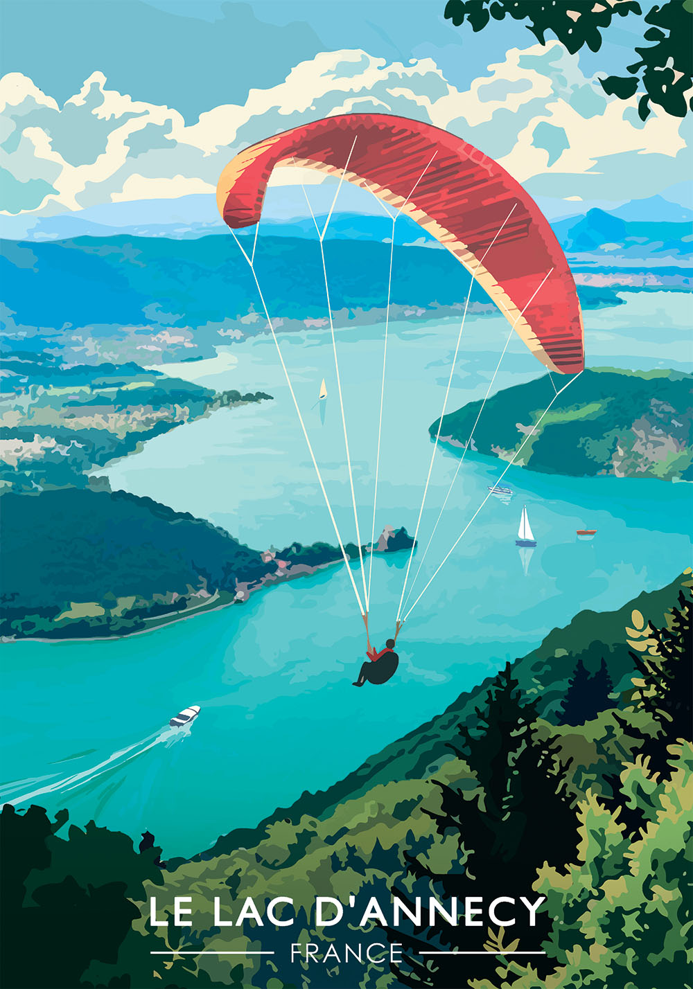 Affiche Lac d'Annecy