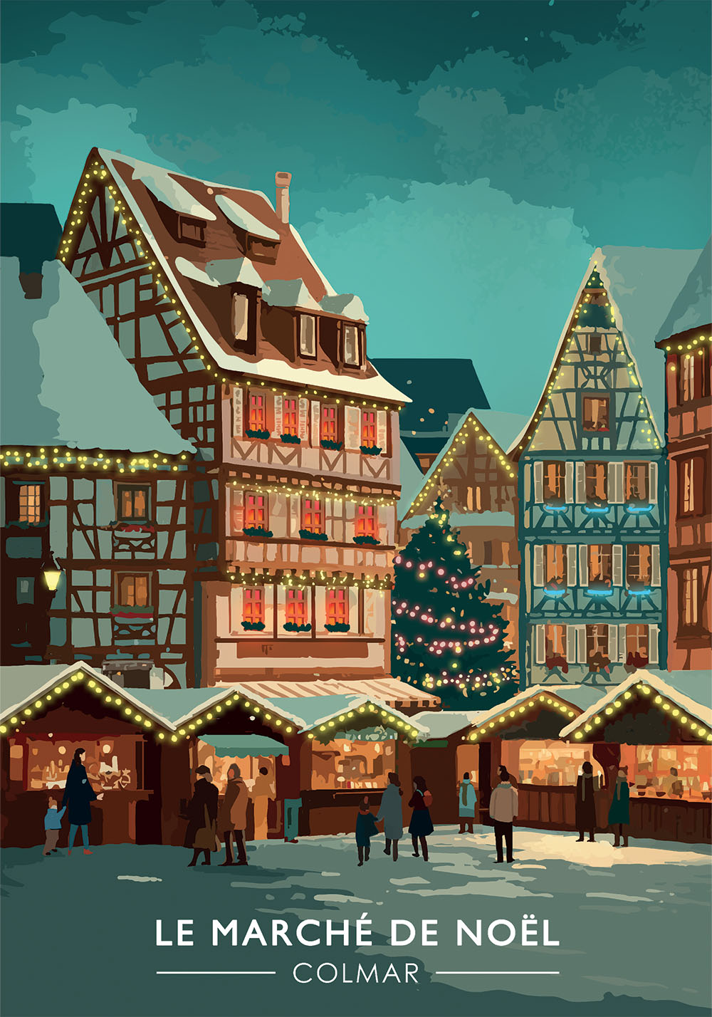 Affiche marché de Noël